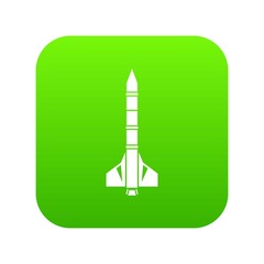 Atomic rocket icon digital green for any design isolated on white vector illustration