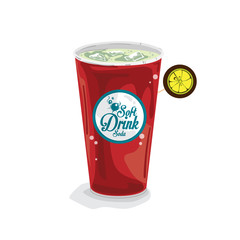 fastfood lemon cup glass soft drink soda drawing graphic object