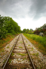 Fototapeta na wymiar Rails in countryside