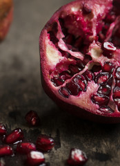 Fresh pomegranate food photography recipe idea