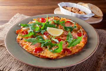 Smoked Salmon pizza