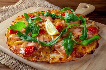 Smoked Salmon pizza