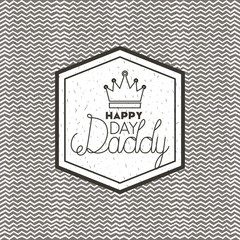 happy fathers day card with king crown vector illustration design