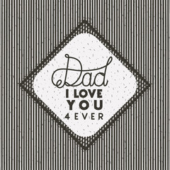 happy fathers day card emblem vector illustration design