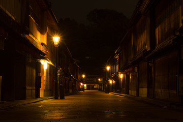 金沢　夜景　茶屋街