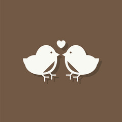 Illustration of lovely birds