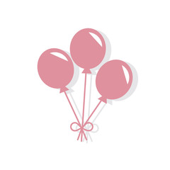 Illustration of pink balloons