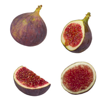set of Common figs isolated
