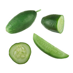 set of cucumber isolated