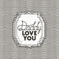 happy fathers day card emblem vector illustration design