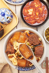 Braised beef noodles - a popular food in Taiwan  