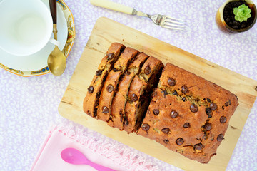 Chocolate chip banana bread