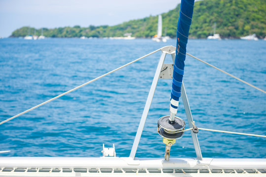 Luxury travel on catamaran sailing