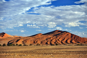 Namibia. Dunes from red sand