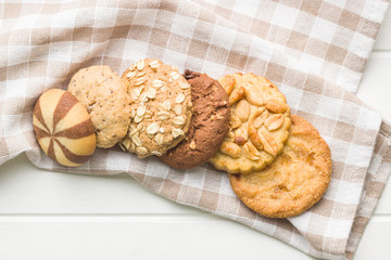 Different types of sweet cookies.