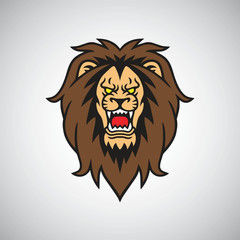 Obraz premium Angry Lion Roar Vector
