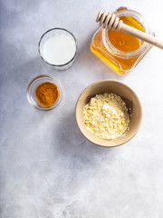 Herbal Beauty Pack with Turmeric, Honey, Gram Flour and Milk