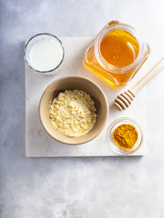 Herbal Beauty Pack with Turmeric, Honey, Gram Flour and Milk