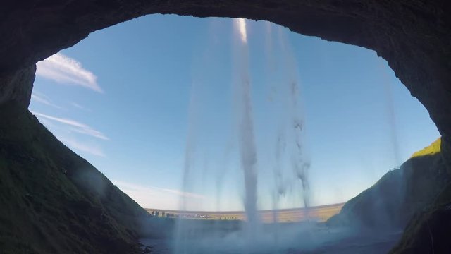 Behind an Iceland Waterfall