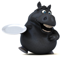 Naklejka premium Fun horse - 3D Illustration