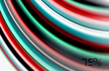 Rainbow color waves, vector blurred abstract background