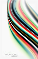 Rainbow color waves, vector blurred abstract background