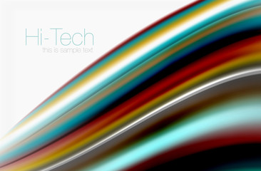 Rainbow color waves, vector blurred abstract background