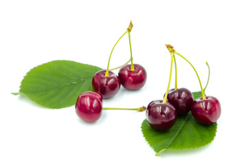 cherry on a white background. eco product 