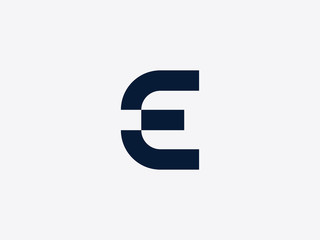 Letter E Alphabet Logo