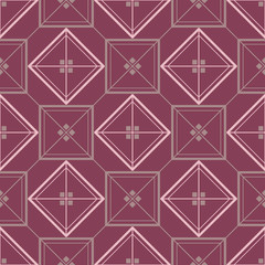 Geometric purple red seamless pattern