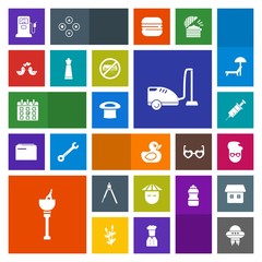 Modern, simple, colorful vector icon set with medical, ice, dentistry, timetable, hat, gasoline, engineering, people, housework, calendar, bucket, asian, domestic, schedule, fashion, rubber, ufo icons