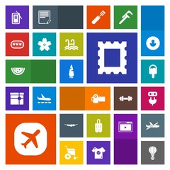 Modern, simple, colorful vector icon set with technology, suzuri, parachuting, border, photo, tool, photographer, electricity, sakura, jump, dental, health, extreme, icecream, cherry, luggage icons