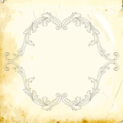 Vector baroque of vintage elements for design. 