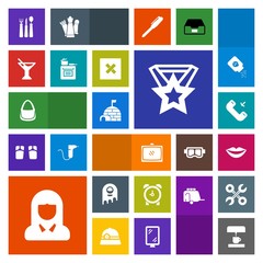 Modern, simple, colorful vector icon set with arctic, medal, beauty, sign, fork, female, spoon, clock, summer, knife, call, award, teeth, fashion, restaurant, coffee, home, hour, monster, woman icons