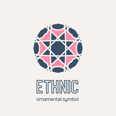 Vector mosaic ethnic emblem