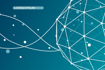 Geometric technology background. Vector abstract graphic design. EPS10