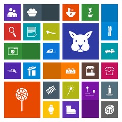 Modern, simple, colorful vector icon set with sweet, electric, clothing, text, food, work, human, man, table, brush, shape, animal, collection, magic, check, cute, security, glass, shipping, kid icons