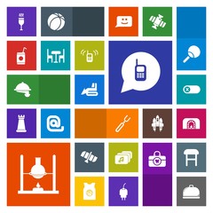 Modern, simple, colorful vector icon set with construction, bulldozer, communication, wine, space, cold, spoon, research, science, deactivate, fork, energy, technology, orbit, waitress, waiter icons