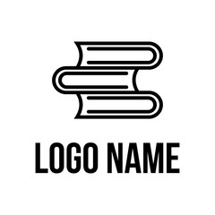 Book logo vector icon illustration
