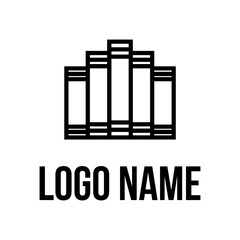 Book logo vector icon illustration
