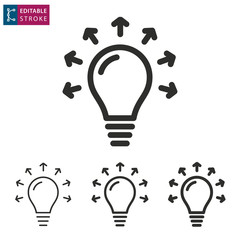 E-learning line icon. Editable stroke.