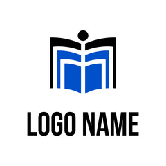 Book logo vector icon illustration
