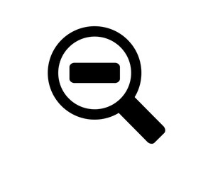 zoom out icon design illustration,glyph style design, designed for web and app
