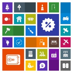 Modern, simple, colorful vector icon set with tool, hygiene, house, real, aircraft, airplane, flight, clean, doughnut, axe, money, pool, sign, plane, finance, food, cake, cylinder, pin, sport icons