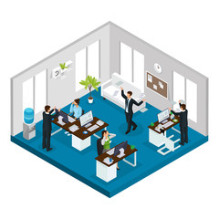 Isometric Stress At Work Concept