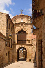 Fototapeta na wymiar chapel of Sant Antonio in the village of Cretas, Teruel province, Argaon, Spain
