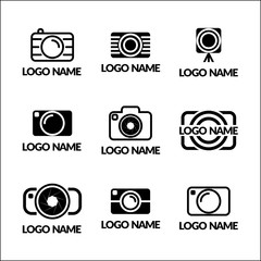 camera logo vector icon illustration
