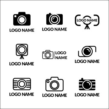 camera logo vector icon illustration
