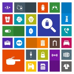 Modern, simple, colorful vector icon set with agriculture, wine, female, fashion, sport, call, , meal, business, hammer, clothes, estate, alcohol, bag, house, rice, game, glass, screen, shirt icons