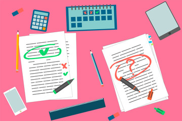 Students education  elements set